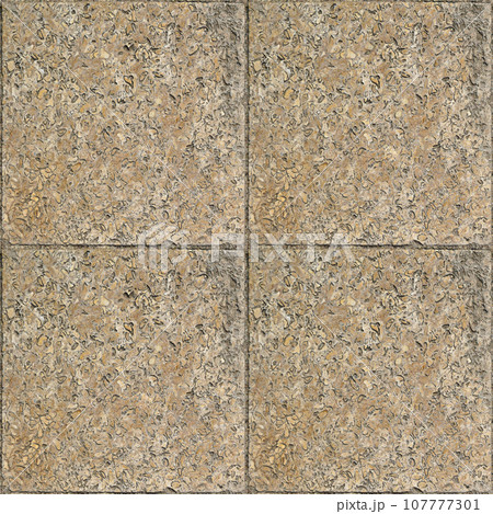 Gray and beige colored square paving stone, Seamless tiled stone Gray and beige colored square paving stone, Seamless tiled stone 107777301