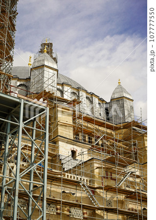 Selimiye Mosque in Edirne, built by Mimar Sinan in 1575, is being restored these days, september 16 2023 Turkey Edirne Selimiye Mosque in Edirne, built by Mimar Sinan in 1575, is being restored these days, september 16 2023 Turkey Edirne 107777550