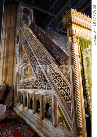 Selimiye Mosque interiors were built by Mimar Sinan in Edirne in 1575 during the Ottoman Empire. 09 August 2019 Turkey Edirne 107777602