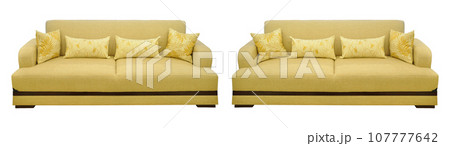 Two seat detail and pillow, details of the modern and stylish furniture 107777642