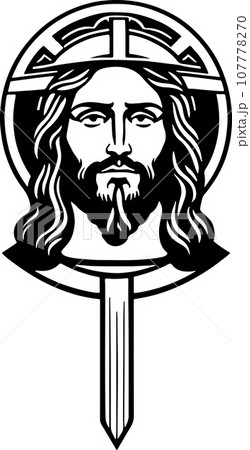 Extraordinary lovely Holy Christ emblem vector art 107778270