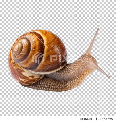 Garden snail isolated 107778760