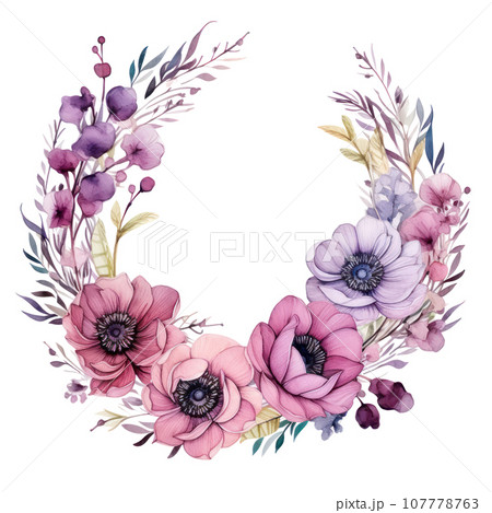 F10♡フラワー♡ブーゲンビリア♡インテリア♡絵♡絵画♡roxy ブーゲンビリアの花の水彩絵の具で囲まれたドア | Premium AI
