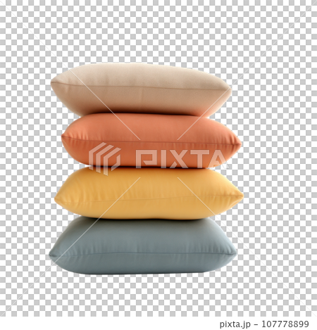 Soft cushions isolated Soft cushions isolated 107778899