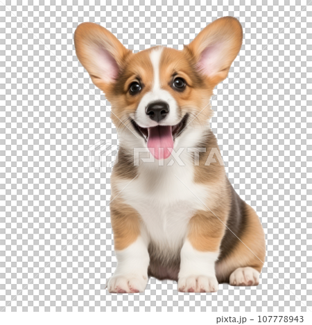 Puppy corgi isolated 107778943