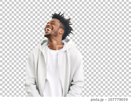 African american man smiling isolated 107779059