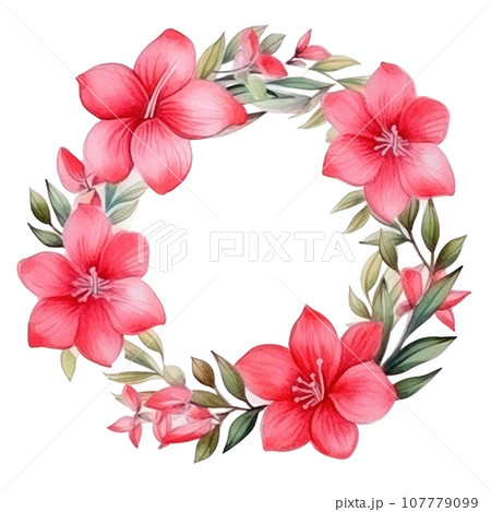 watercolor poinsettia flower isolated watercolor poinsettia flower isolated 107779099