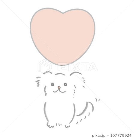 ハートと犬 107779924