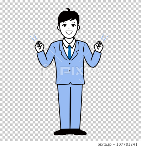 Man in suit business person fist pump Man in suit business person fist pump 107781241