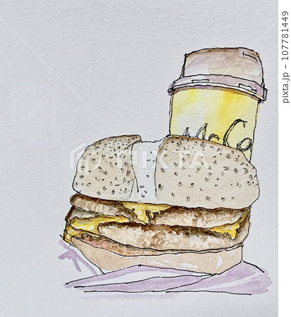 美味しそうなハンバーガー 美味しそうなハンバーガー 107781449