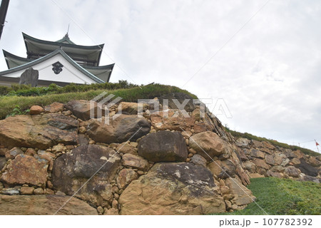 小牧山城と石垣 土塁 107782392