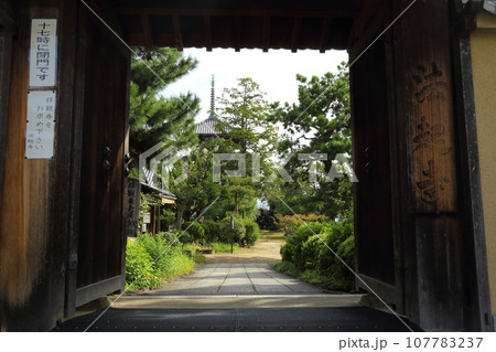 法起寺（ほうきじ）の西門 【奈良県斑鳩町】 107783237