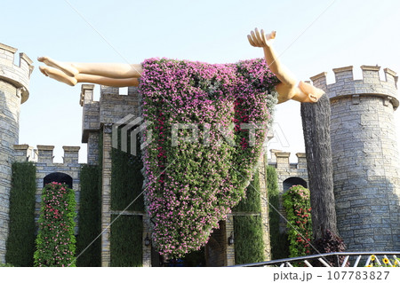 Flower Garden - located in the Dubailand area, United Arab Emirates. Flower Garden - located in the Dubailand area, United Arab Emirates. 107783827