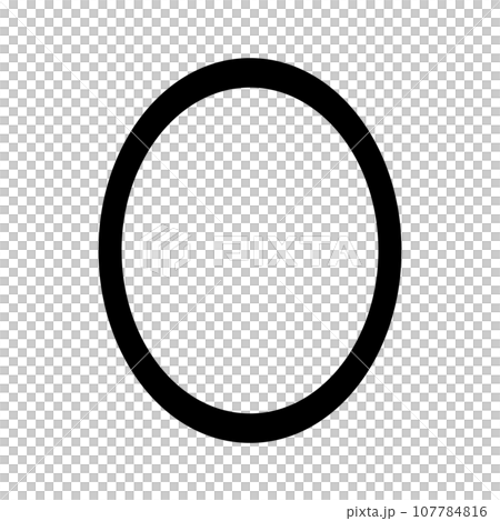 簡單的橢圓形圖示。向量。 簡單的橢圓形圖示。向量。 107784816