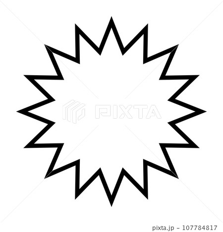 シンプルな空白のある強調ポップアイコン。ベクター。 シンプルな空白のある強調ポップアイコン。ベクター。 107784817