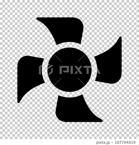 Propeller silhouette icon. rotate. vector. Propeller silhouette icon. rotate. vector. 107784819