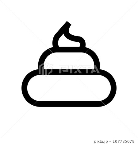 シンプルなうんちのアイコン。うんこ。ベクター。 107785079