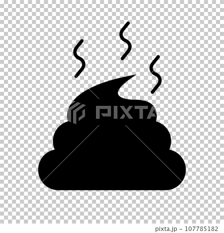 うんこと臭いのシルエットアイコン うんこと臭いのシルエットアイコン 107785182