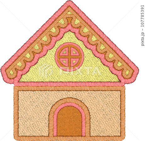 Patchwork Clipart gingerbread house. 107785391
