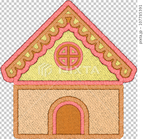 Patchwork Clipart gingerbread house. 107785391