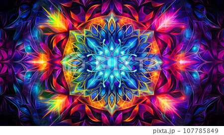 Cosmic Kaleidoscope - Neon Galactic Delight 107785849