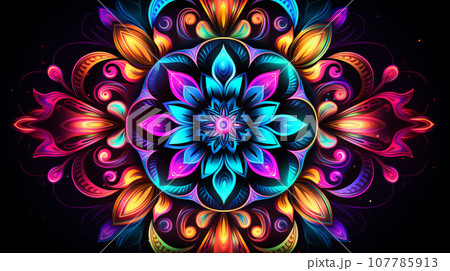 Cosmic Kaleidoscope - Neon Galactic Delight Cosmic Kaleidoscope - Neon Galactic Delight 107785913