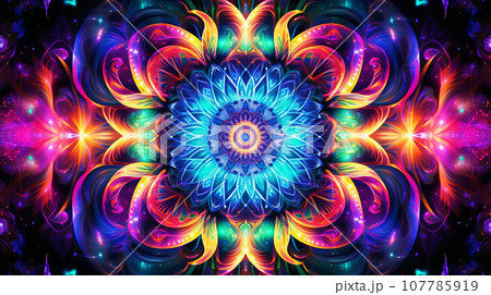 Cosmic Kaleidoscope - Neon Galactic Delight Cosmic Kaleidoscope - Neon Galactic Delight 107785919