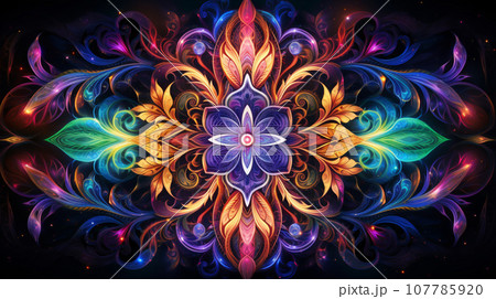Cosmic Kaleidoscope - Neon Galactic Delight Cosmic Kaleidoscope - Neon Galactic Delight 107785920