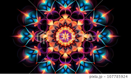 Cosmic Kaleidoscope - Neon Galactic Delight 107785924