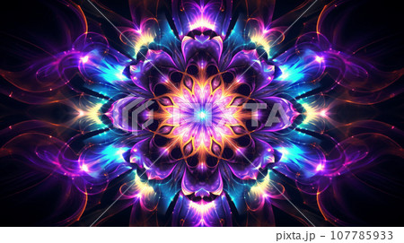 Cosmic Kaleidoscope - Neon Galactic Delightのイラスト素材 [107785933] - PIXTA