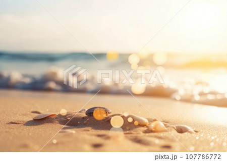 A close-up of a beautiful starfish with crystal clear water and sand in the background, perfect for those who love nature and wildlife. AI Generative A close-up of a beautiful starfish with crystal clear water and sand in the background, perfect for those who love nature and wildlife. AI Generative 107786772