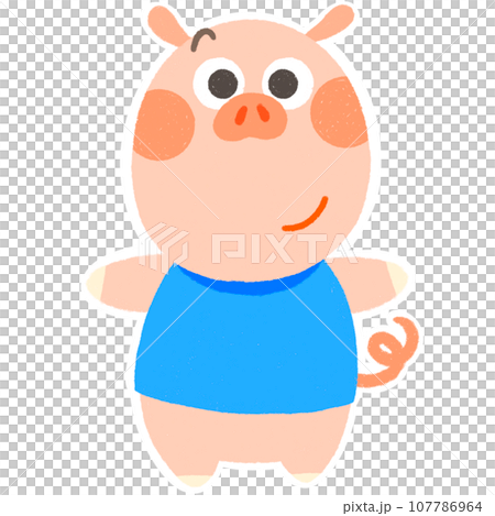 三隻小豬第三個兒子白色邊框 三隻小豬第三個兒子白色邊框 107786964