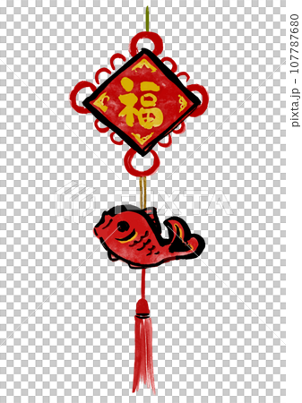 Gorgeous red and gold decoration with Chinese New Year's lucky characters Gorgeous red and gold decoration with Chinese New Year's lucky characters 107787680
