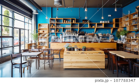 オシャレなカフェ インテリア 背景素材 オシャレなカフェ インテリア 背景素材 107788347