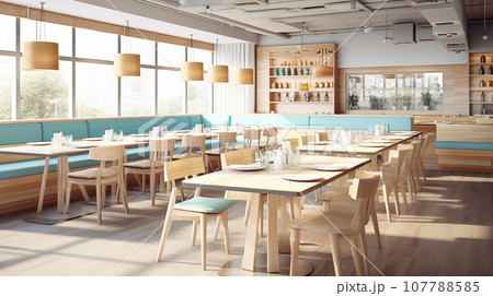 オシャレなカフェ　インテリア　背景素材 107788585