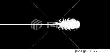 ハッとする、気付く、直感、勘が働くシーンに使える漫画のフラッシュ効果素材 107789056