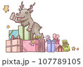 笑うトナカイ 107789105