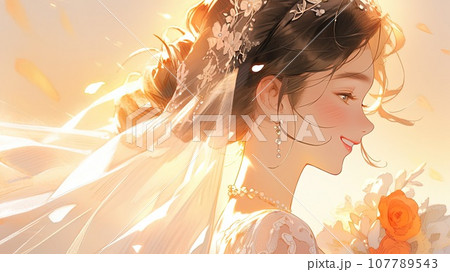 ウェディングドレスを着た女性_4　Generative AI 107789543