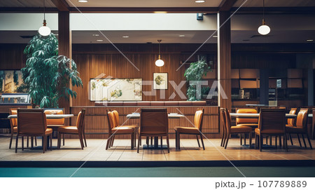 オシャレなカフェ　インテリア　背景素材 107789889
