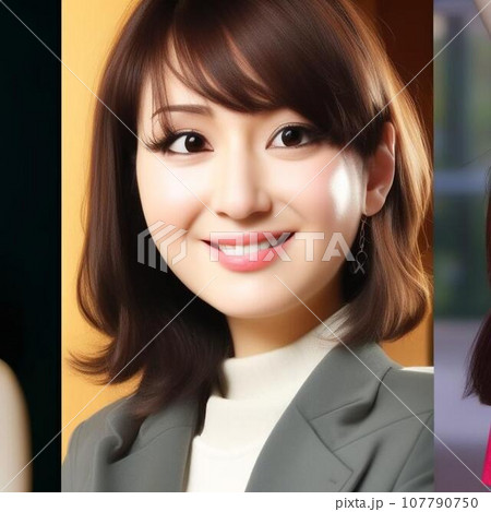 窓の外を見るスーツの女性 107790750