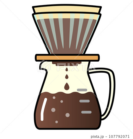 コーヒードリップのシンプルなイラスト 107792071