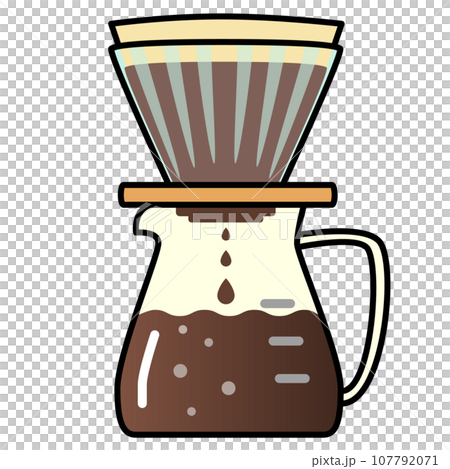 コーヒードリップのシンプルなイラスト 107792071