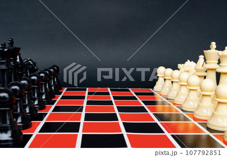 Chess game representing strategy and tactic concept. Chess game representing strategy and tactic concept. 107792851