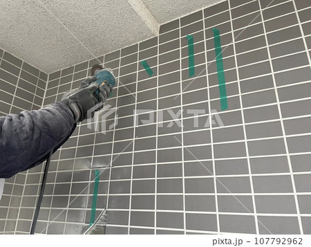 交換するタイルのカッター入れ 交換するタイルのカッター入れ 107792962