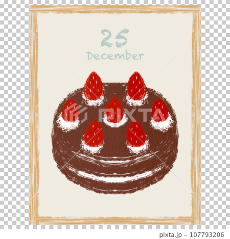 strawberry chocolate cake frame 107793206