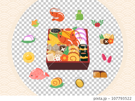 Illustration material collection of popular dishes Illustration material collection of popular dishes 107793522