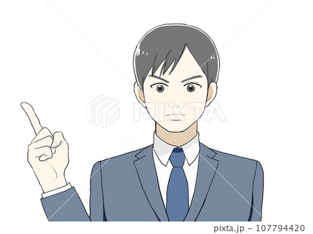 スーツの男性 怒る 指差し スーツの男性 怒る 指差し 107794420
