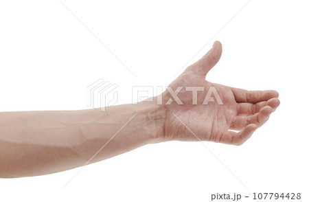 Man hand to grab something isolated on white background 107794428