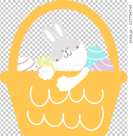 happy easter with bunny rabbit and basket of egg, flat png transparent element character design happy easter with bunny rabbit and basket of egg, flat png transparent element character design 107794744