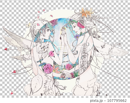 Women and flowers 107795662